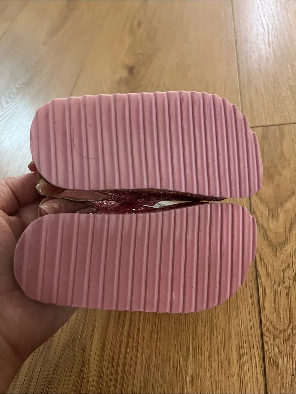 Girls Sparkle Double-Buckle Sandals in Pink